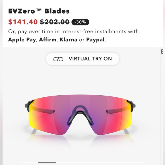 Mens Oakley EVZERO BLADES Sunglasses - Picture 1 of 8